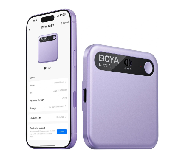 Boya Dyktafon AI Notra Fioletowy - 1571201 - zdjęcie 8